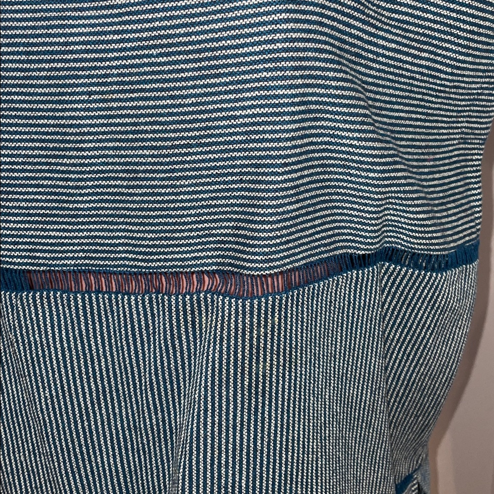 Frye Railroad Stripe Shell oversized Cotton Top Total Eclipse - Picture 3 of 6